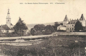 L'église sur une carte postale ancienne © Archives départementales de la Haute-Saône