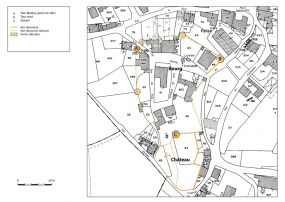 Plan de masse et de situation des anciennes fortifications. © Région Bourgogne-Franche-Comté, Inventaire du patrimoine