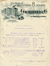 Papier à en-tête de la société Graizely & Cie, entre 1906 et 1914. © Région Bourgogne-Franche-Comté, Inventaire du patrimoine