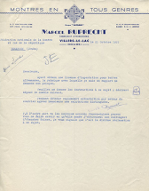 Papier à en-tête de la société Ruprecht, 25 octobre 1955. © Région Bourgogne-Franche-Comté, Inventaire du patrimoine