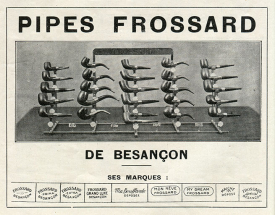 Pipes Frossard, encart publicitaire, s.d. [1923]. © Région Bourgogne-Franche-Comté, Inventaire du patrimoine