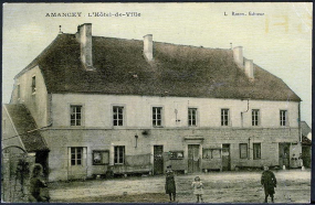 Amancey - L'hôtel de ville, carte postale, s.d. [fin 19e ou début 20e siècle]. © Région Bourgogne-Franche-Comté, Inventaire du patrimoine