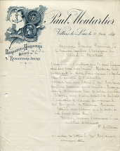 Papier à en-tête de Paul Moutarlier, 11 août 1899. © Région Bourgogne-Franche-Comté, Inventaire du patrimoine