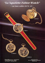 "La squelette Fabior-Watch" - sur base calibre H.P.X. 40 [publicité], [entre 1960 et 1975]. © Région Bourgogne-Franche-Comté, Inventaire du patrimoine