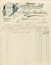 Papier à en-tête de la fabrique d'horlogerie A. Sandoz-Boucherin, 3 septembre 1897. © Région Bourgogne-Franche-Comté, Inventaire du patrimoine