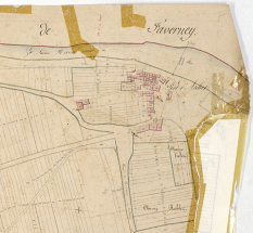 Plan de l'écart extrait du plan cadastral, 1826. © Région Bourgogne-Franche-Comté, Inventaire du patrimoine