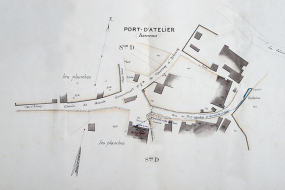 Plan de Port-d'Atelier, 1893. © Région Bourgogne-Franche-Comté, Inventaire du patrimoine