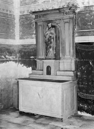 Vue d'ensemble de l'autel-retable de la chapelle gauche. © Région Bourgogne-Franche-Comté, Inventaire du patrimoine