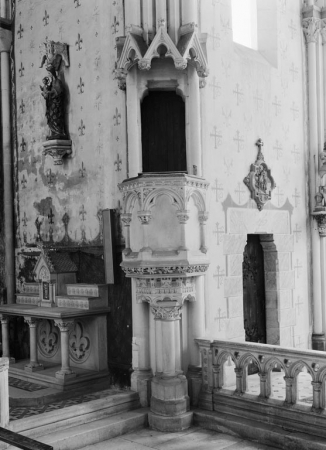 Vue d'ensemble de la chaire à prêcher. © Région Bourgogne-Franche-Comté, Inventaire du patrimoine