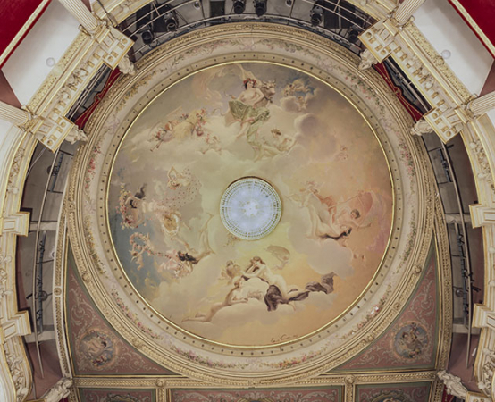 théâtre peinture monumentale © Région Bourgogne-Franche-Comté, Inventaire du patrimoine