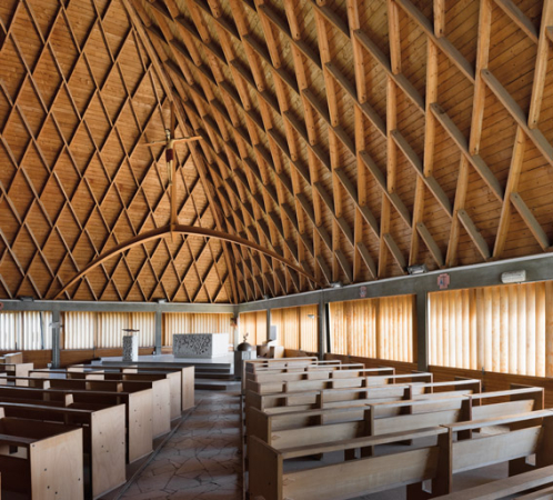 église choeur nef charpente autel ambon fonts baptismaux croix © Région Bourgogne-Franche-Comté, Inventaire du patrimoine