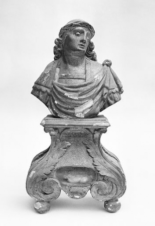 Vue du buste-reliquaire situé à gauche du retable. © Région Bourgogne-Franche-Comté, Inventaire du patrimoine