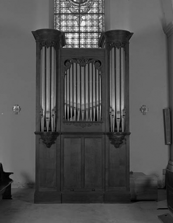 Orgue de choeur, vu de face. © Région Bourgogne-Franche-Comté, Inventaire du patrimoine