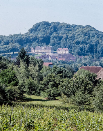 Vue générale depuis le hameau de Chaze en 1990. © Région Bourgogne-Franche-Comté, Inventaire du patrimoine