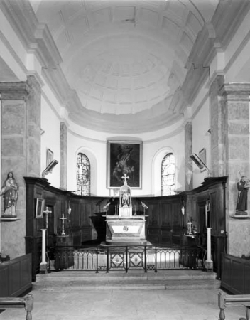 Le choeur vu depuis la nef. © Région Bourgogne-Franche-Comté, Inventaire du patrimoine