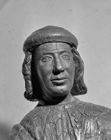 Détail : tête de saint Vernier. © Région Bourgogne-Franche-Comté, Inventaire du patrimoine