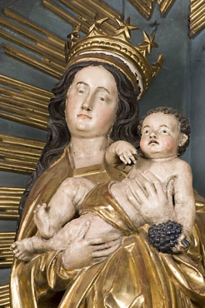 Vierge à l'Enfant : vue en buste. © Région Bourgogne-Franche-Comté, Inventaire du patrimoine