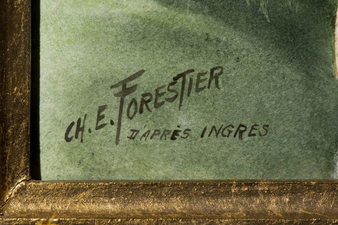 Signature de Forestier. © Région Bourgogne-Franche-Comté, Inventaire du patrimoine