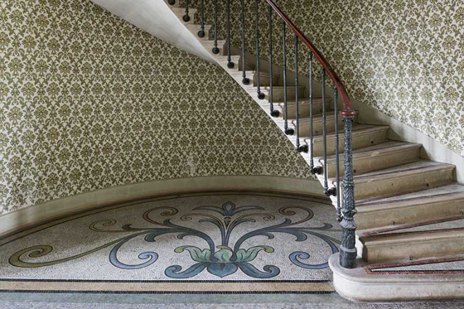 Vue générale sur l'escalier central. © Région Bourgogne-Franche-Comté, Inventaire du patrimoine