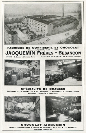 Jacquemin Frères, page publicitaire, s.d. [1923]. © Région Bourgogne-Franche-Comté, Inventaire du patrimoine