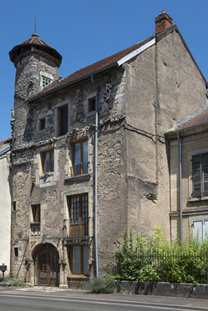 Élévation sur la rue Armand Paulmard, vue de trois-quarts. © Région Bourgogne-Franche-Comté, Inventaire du patrimoine