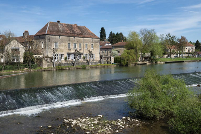 Le barrage dans le méandre de la Saône. © Région Bourgogne-Franche-Comté, Inventaire du patrimoine