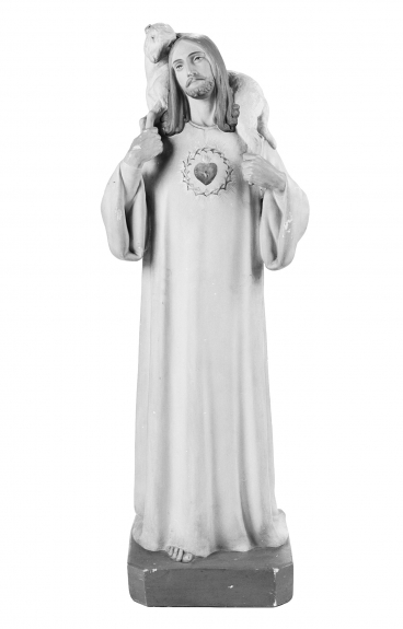 Statue : le Bon Pasteur et le Sacré-Cœur, église Saint-Maimboeuf de Montbéliard (25) © phot. J. Mongreville, Région Bourgogne-Franche-Comté, Inventaire du patrimoine, 1987