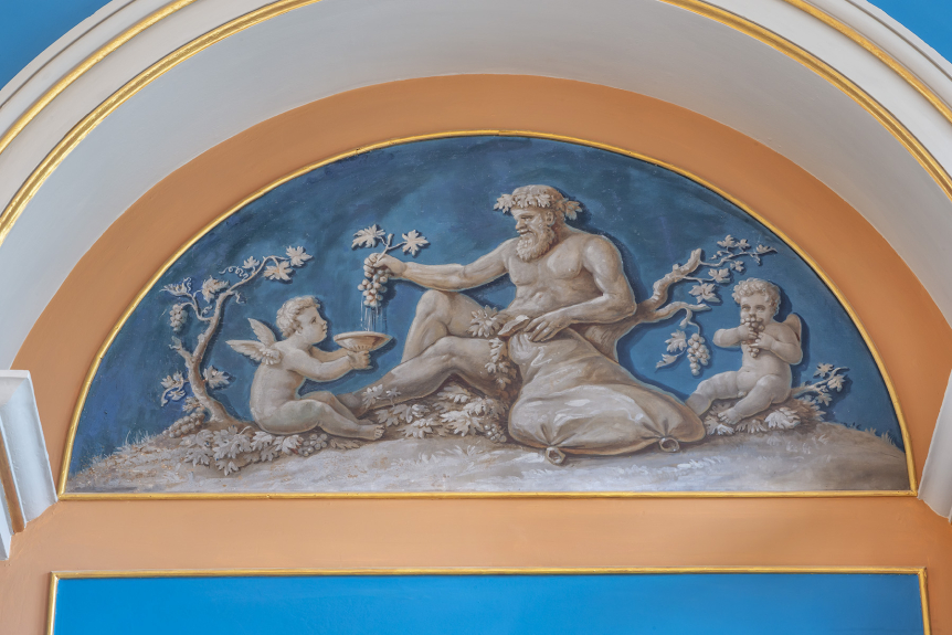 Peinture monumentale des Quatres Saisons : l'Automne, Théâtre municipal de Dole (39) © phot. J. Mongreville, Région Bourgogne-Franche-Comté, inventaire du patrimoine, 2022