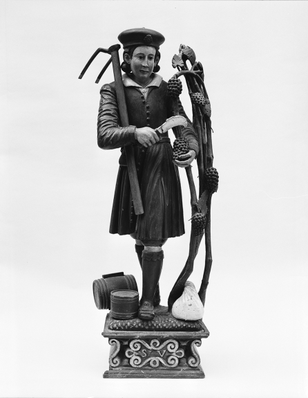 Statue de Saint-Vernier dans l'église de l'Assomption de Conliège (39) © phot. Y. Sancey, Région Bourgogne-Franche-Comté, inventaire du patrimoine, 1976