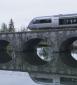 Morbier (39) : pont ferroviaire sur bassin de retenue d’eau © phot. Y. Sancey / Région Bourgogne-Franche-Comté, Inventaire du patrimoine, 2004