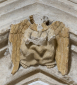 Ange porteur d'écu, décor de la voussure de l'église Saint-Martin de Laives (71) © phot. P.-M. Barbe-Richaud, Région Bourgogne-Franche-Comté, Inventaire du patrimoine, 2023
