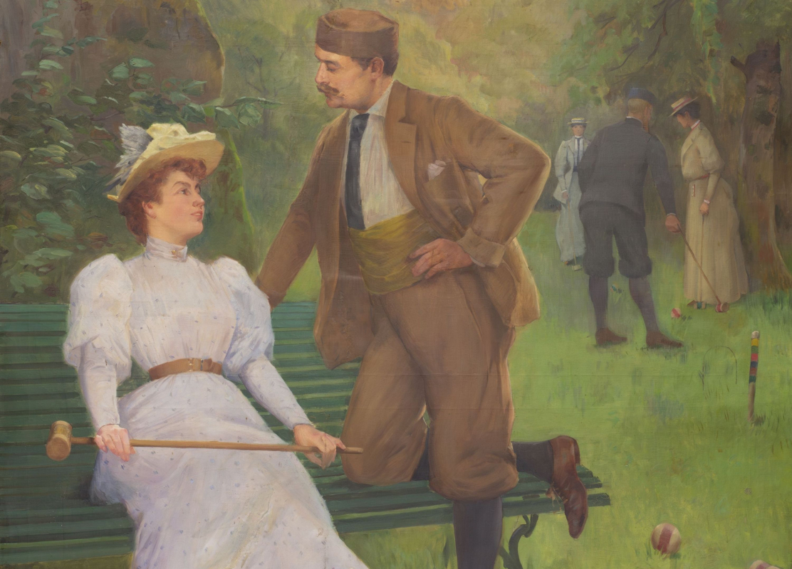Partie de croquet, par Edmond Picard, 1892 (musée des Beaux-Arts et d’Archéologie de Besançon) © Jérôme Mongreville, Région Bourgogne-Franche-Comté - Inventaire et Patrimoine, 2024