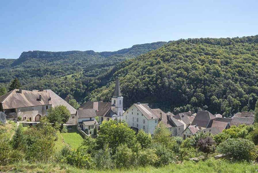 Le village de Lods (39) © J. Mongreville / Région Bourgogne-Franche-Comté, Inventaire du patrimoine, 2021