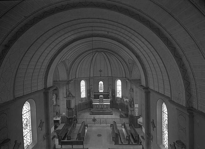 Le choeur vu depuis la tribune. © Michel Rosso / Région Bourgogne-Franche-Comté, Inventaire du patrimoine - 1970