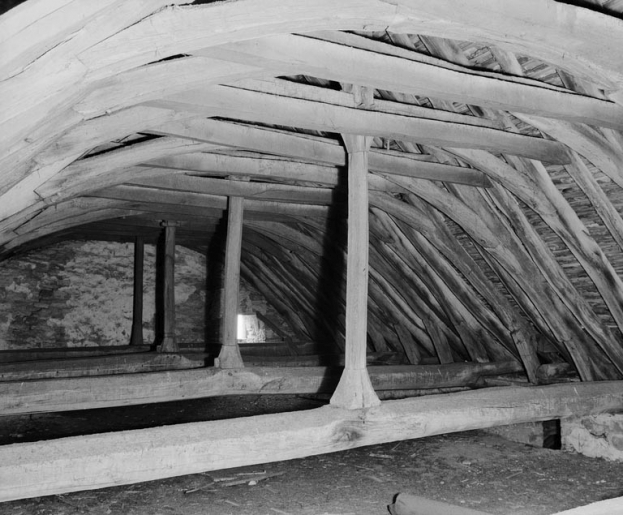Charpente de la nef. © Michel Thierry / Région Bourgogne-Franche-Comté, Inventaire du patrimoine - 1978