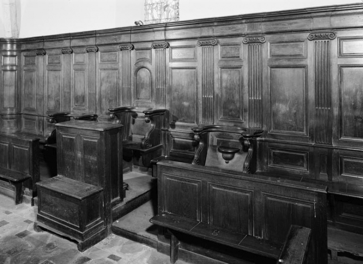 Mur postérieur. © Michel Thierry / Région Bourgogne-Franche-Comté, Inventaire du patrimoine - 1978