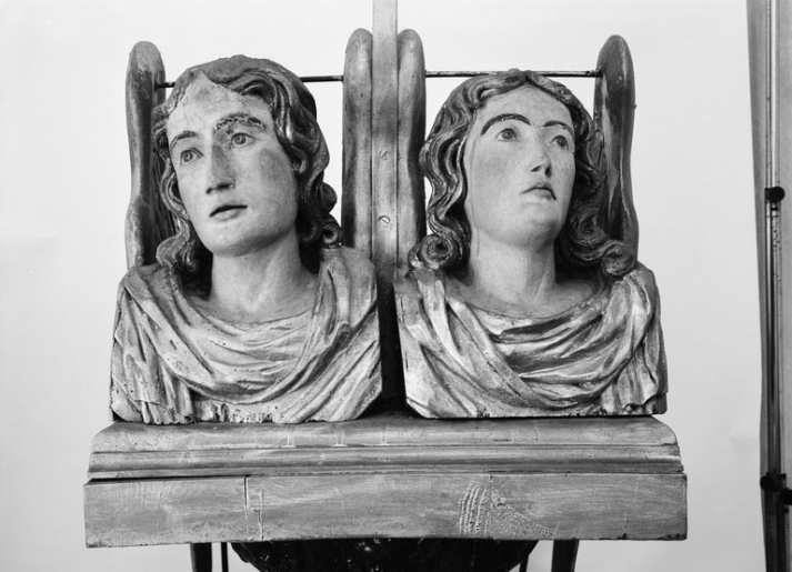 Détail des bustes des anges. © Jean-Luc Duthu / Région Bourgogne-Franche-Comté, Inventaire du patrimoine - 1978