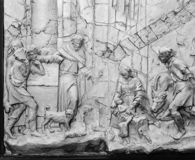 Détail de la scène centrale. © Michel Thierry / Région Bourgogne-Franche-Comté, Inventaire du patrimoine - 1979