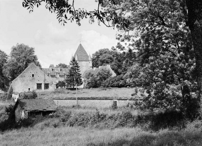 Vue d'ensemble du château, depuis le sud-ouest. © Jean-Luc Duthu / Région Bourgogne-Franche-Comté, Inventaire du patrimoine - 1980