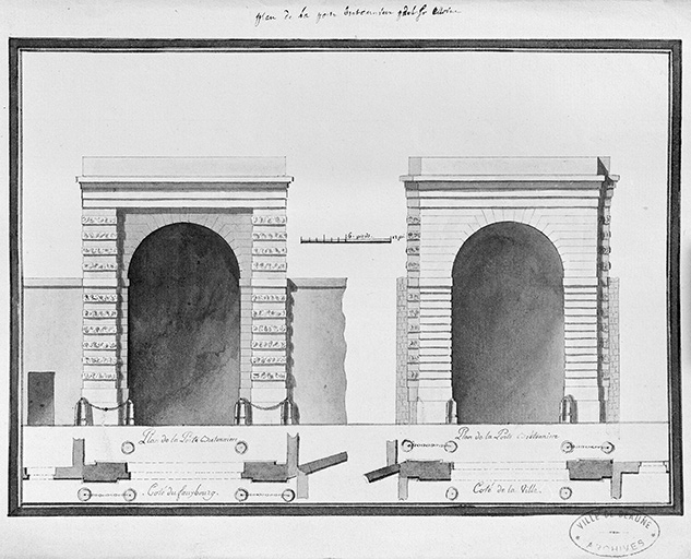 porte de ville © Jean-Luc Duthu / Région Bourgogne-Franche-Comté, Inventaire du patrimoine - 1988  porte de ville © Jean-Luc Duthu / Région Bourgogne-Franche-Comté, Inventaire du patrimoine - 1988