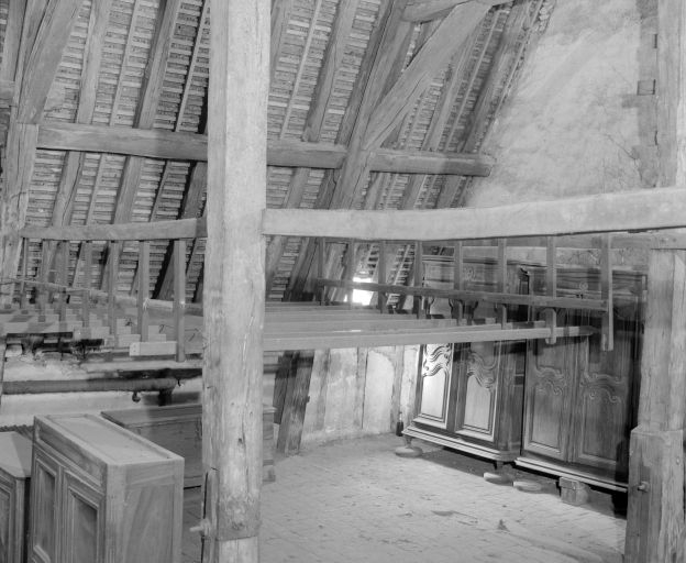 Grande aile sur cour : comble (partie droite). © Michel Rosso / Région Bourgogne-Franche-Comté, Inventaire du patrimoine - 1989