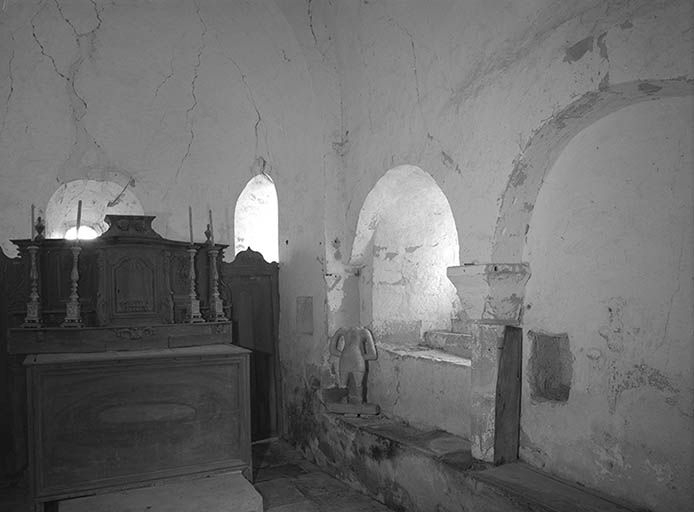 Mur droit du choeur. © Jean-Luc Duthu / Région Bourgogne-Franche-Comté, Inventaire du patrimoine - 1994