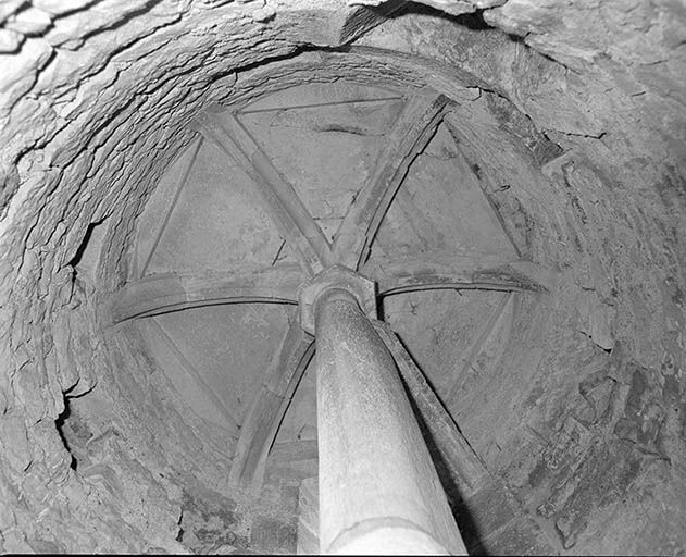 Tourelle de l'escalier du clocher : voûte. © Jean-Luc Duthu / Région Bourgogne-Franche-Comté, Inventaire du patrimoine - 1995