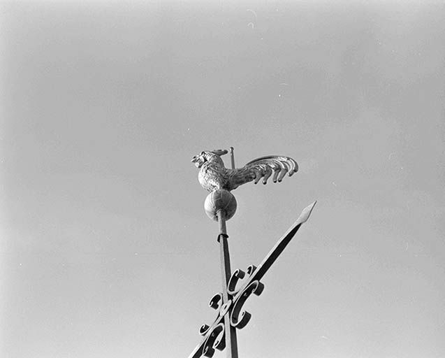 Clocher, détail du coq. © Jean-Luc Duthu / Région Bourgogne-Franche-Comté, Inventaire du patrimoine - 1995