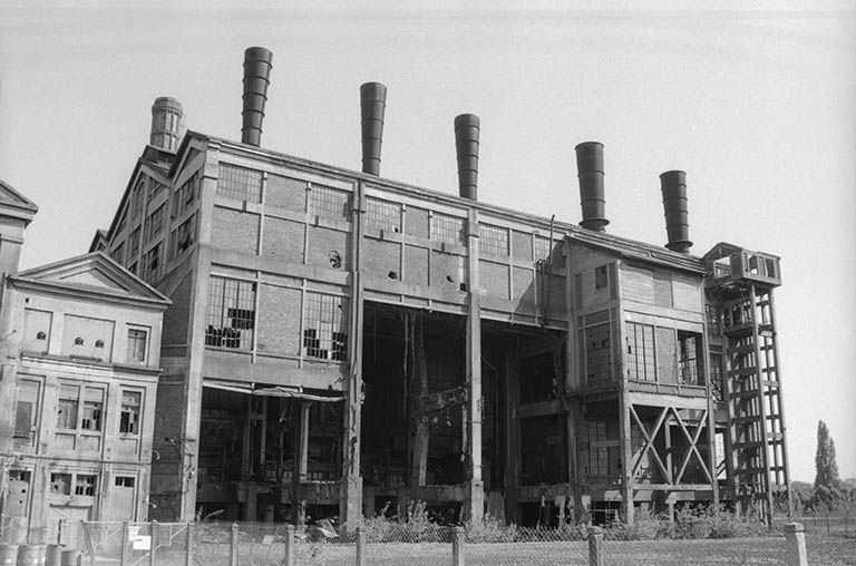 La chaufferie de Lucy II construite en 1923-1924, façade ouest. © Frédéric Pillet / Région Bourgogne-Franche-Comté, Inventaire du patrimoine - 2000