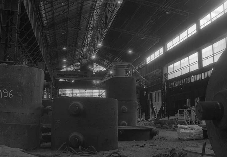 Extrémité nord de la halle des fours. © Frédéric Pillet / Région Bourgogne-Franche-Comté, Inventaire du patrimoine - 2000