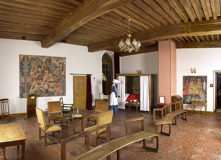 Corps de bâtiment principal : salle Sainte-Cécile (étage). © Michel Thierry / Région Bourgogne-Franche-Comté, Inventaire du patrimoine - 2002