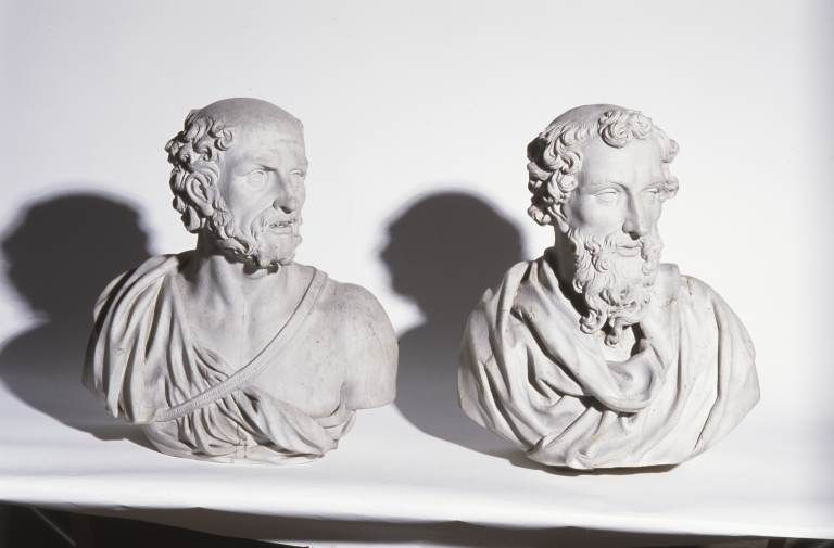 Bustes de saint Pierre et saint Paul, de face. © Michel Rosso / Région Bourgogne-Franche-Comté, Inventaire du patrimoine - 2003