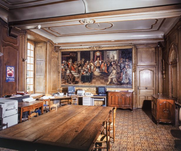 Réfectoire des soeurs. © Michel Rosso / Région Bourgogne-Franche-Comté, Inventaire du patrimoine - 2004