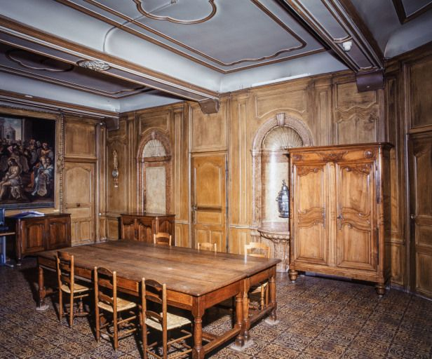 Réfectoire des soeurs. © Michel Rosso / Région Bourgogne-Franche-Comté, Inventaire du patrimoine - 2004